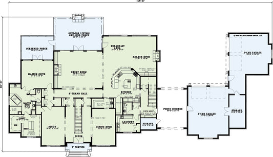 House Plan 1338 Percival, European House Plan