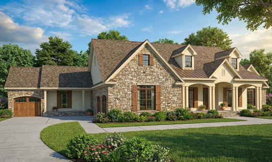 House Plan 1401 Eudocia, Stone-And-Brick House Plan