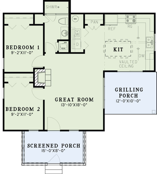 House Plan 1638B Moss Landing II, Tiny House Plan