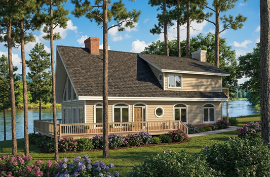 House Plan 173 Waterfront Cove, Waterfront House Plan