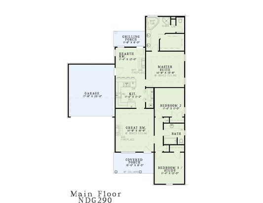House Plan 290 Wellington Lane, Village at Wellington House Plan