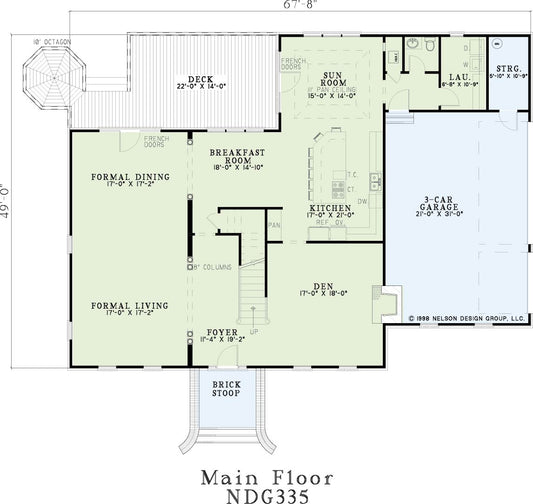 House Plan 335 Birchwood Court, Colonial Classical Federal House Plan