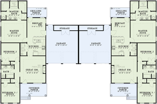House Plan 408 Brookshire, Multi-Family House Plan
