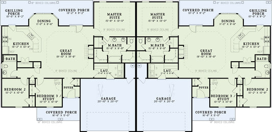 House Plan 425 Cambridge Court, Multi-Family House Plan