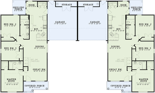 House Plan 428 Centre Grove Circle, Multi-Family House Plan