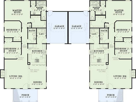 House Plan 429 Ivy Green, Multi-Family House Plan
