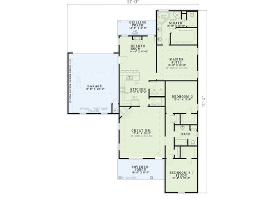 House Plan 436 Mockingbird Lane, Country Home House Plan