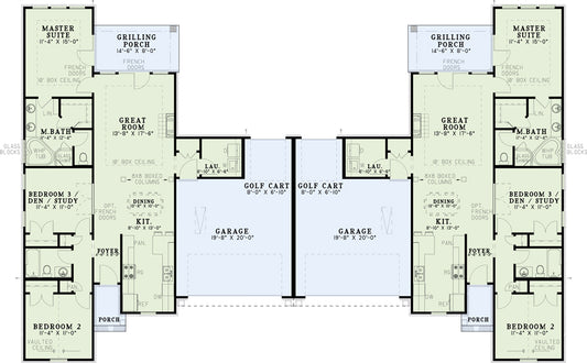 House Plan 449 Rosewood, Multi-Family House Plan