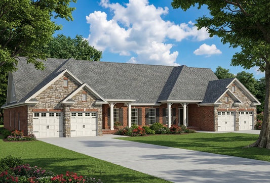 House Plan 454B New York Cove, Multi-Family House Plan