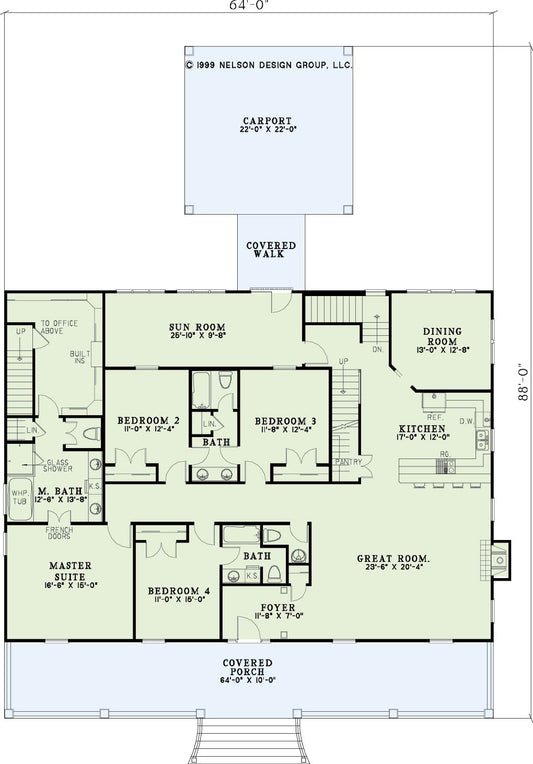 House Plan 478 Carolina Drive, Country Home House Plan