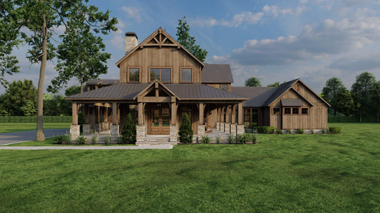 House Plan 5415 Timberland Ranch, Rustic House Plan