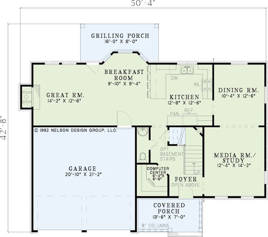 House Plan 689 Cottonwood Drive, Classical House Plan