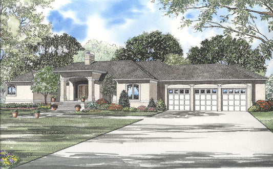 House Plan 724 Sunset Drive, Mediterranean House Plan