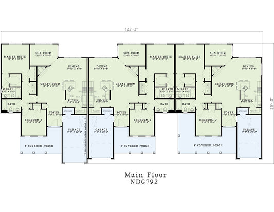 House Plan 792 Ivy Green, Multi-Family House Plan