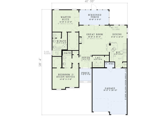 House Plan 829B Woodland Drive, Stone-And-Brick House Plan