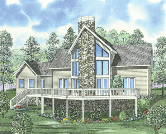 House Plan 833 Waterfront Cove, Waterfront House Plan