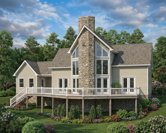 House Plan 833 Waterfront Cove, Waterfront House Plan