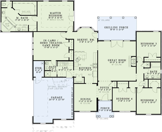 House Plan 886 Cherry Street, Traditional House Plan