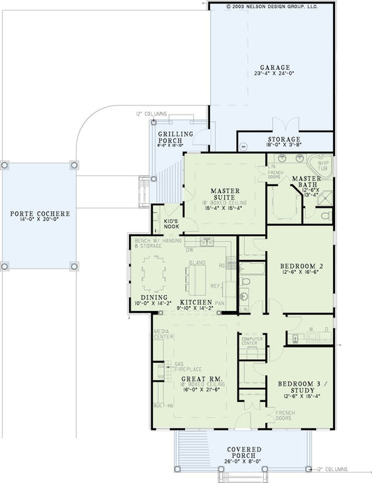 House Plan 924 Park Street, Midtown Village House Plan