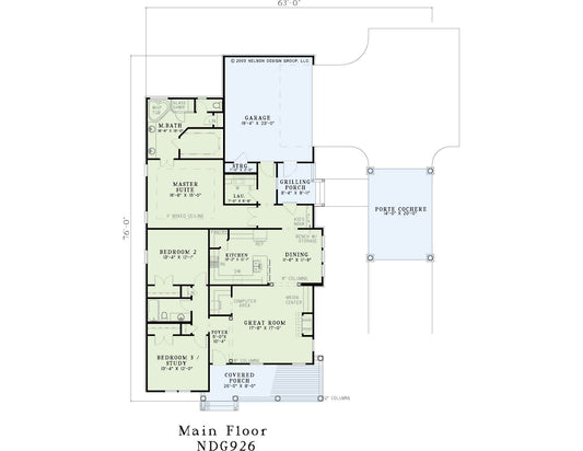 House Plan 926 Park Street, Midtown Village House Plan