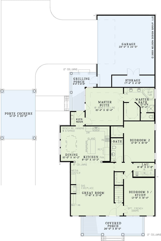 House Plan 930 Park Street, Midtown Village House Plan