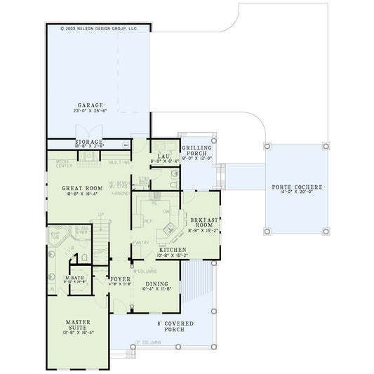 House Plan 936 Park Street, Midtown Village House Plan