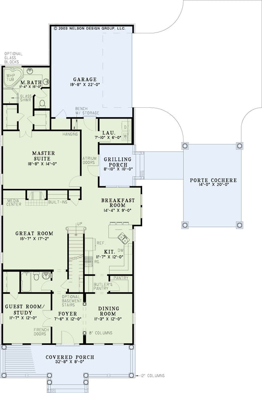 House Plan 938 Park Street, Midtown Village House Plan