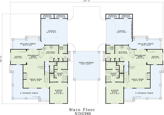 House Plan 988 Georgia Avenue, Midtown Place House Plan