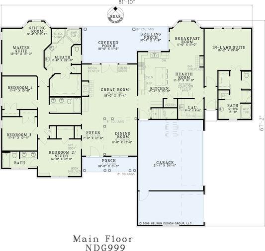 House Plan 999 The Lawrence, French Traditional House Plan - Nelson Design Group