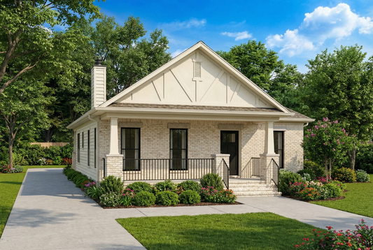 House Plan 1361 Peach Orchid, Arts and Crafts House Plan