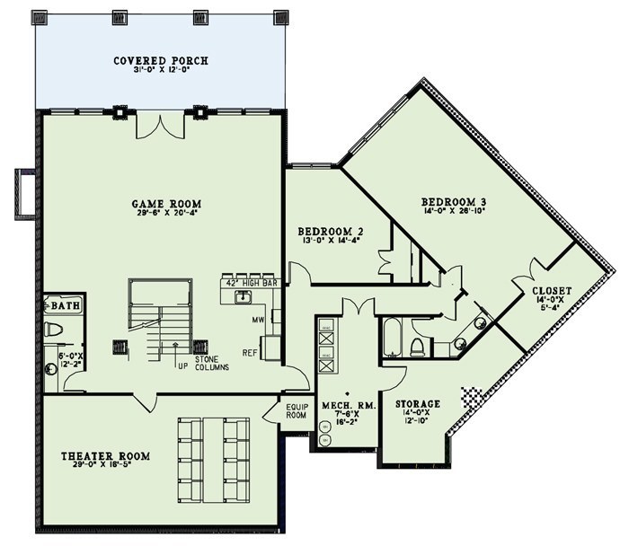 House Plan NDG 1374 Basement