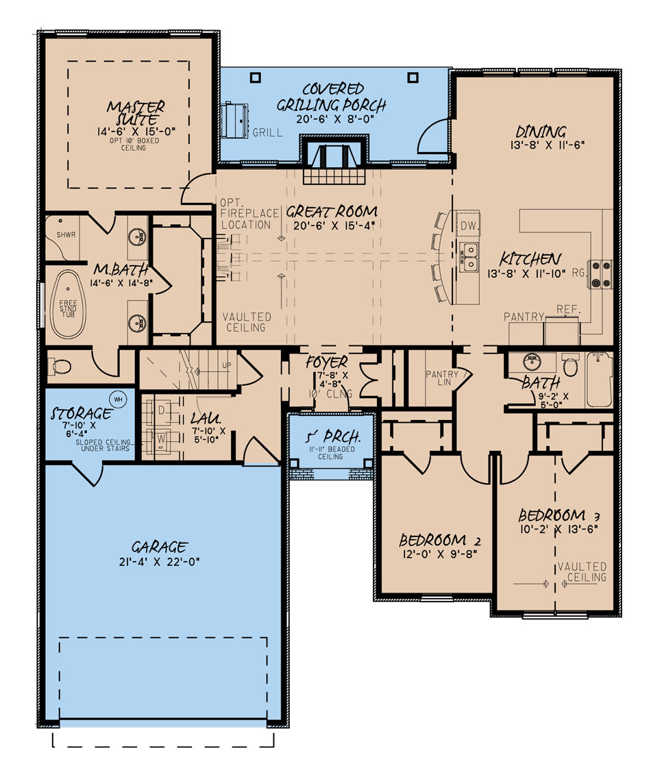House Plan MEN 5229 Main Floor