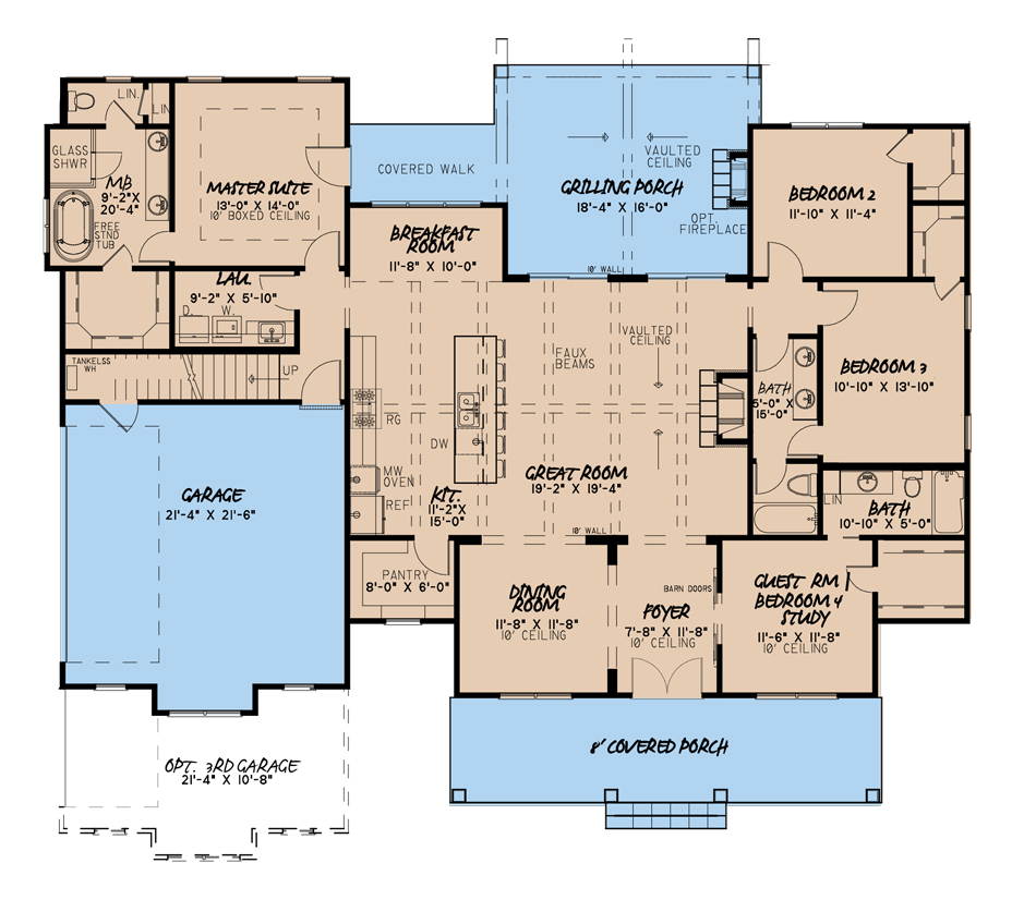 House Plan MEN 5218 Main Floor