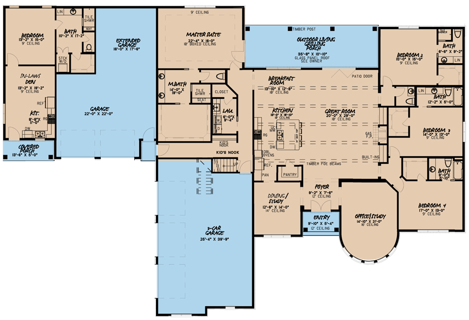 House Plan MEN 5082 Main Floor