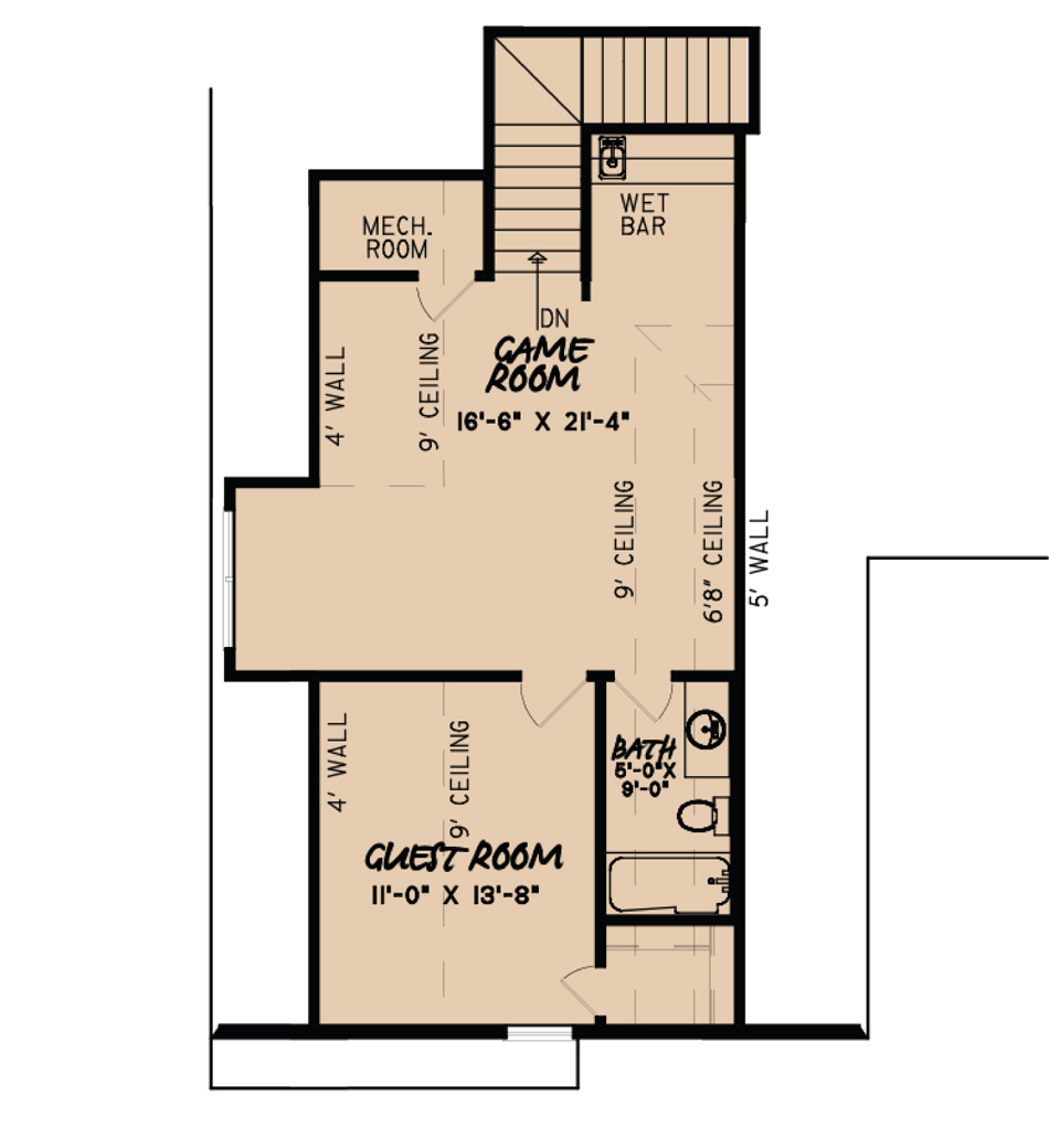 House Plan MEN 5082 Upper Floor
