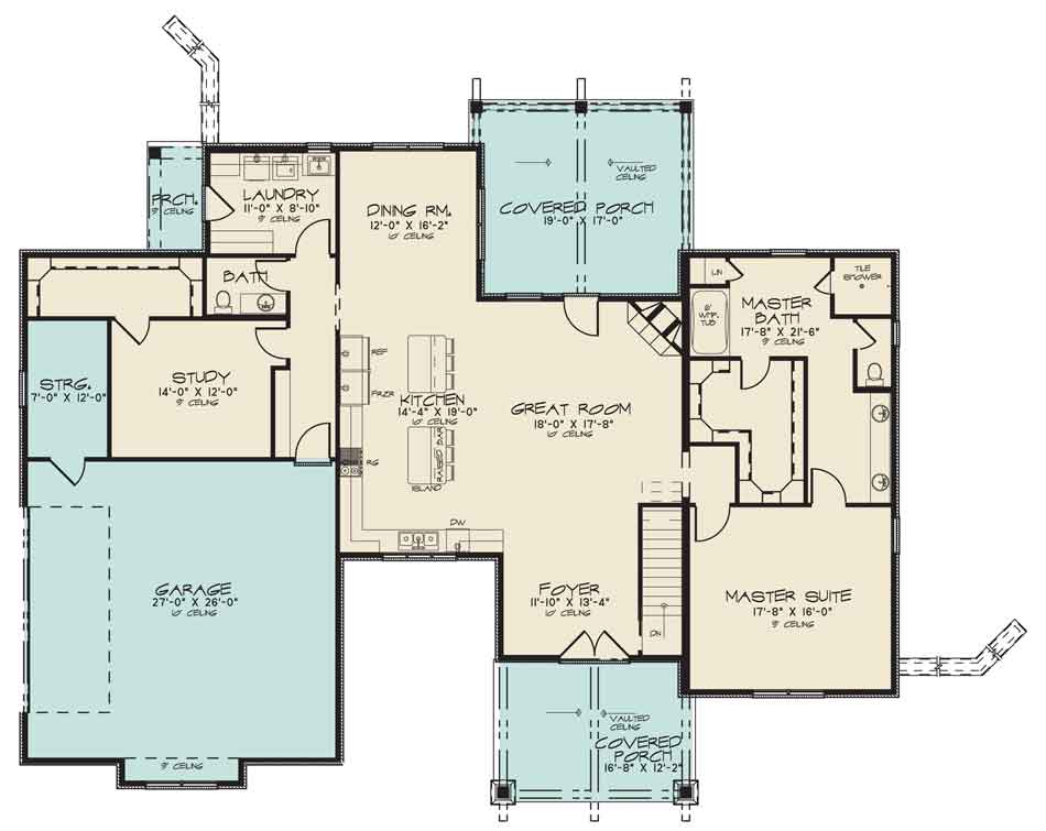House Plan SMN1021 Main Floor