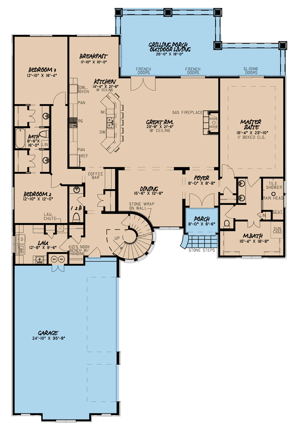 House Plan MEN 5199 Main Floor