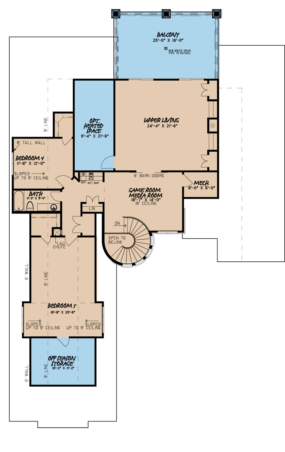House Plan MEN 5199 Upper Floor