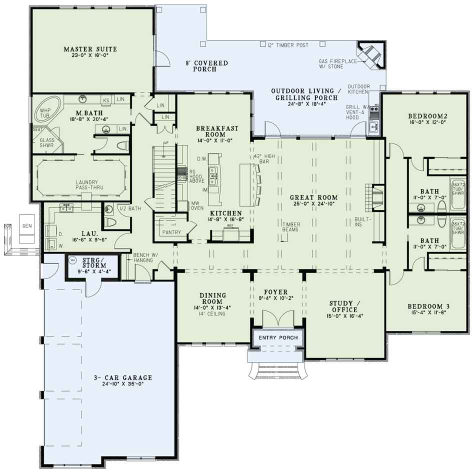 House Plan NDG1373 Main Floor