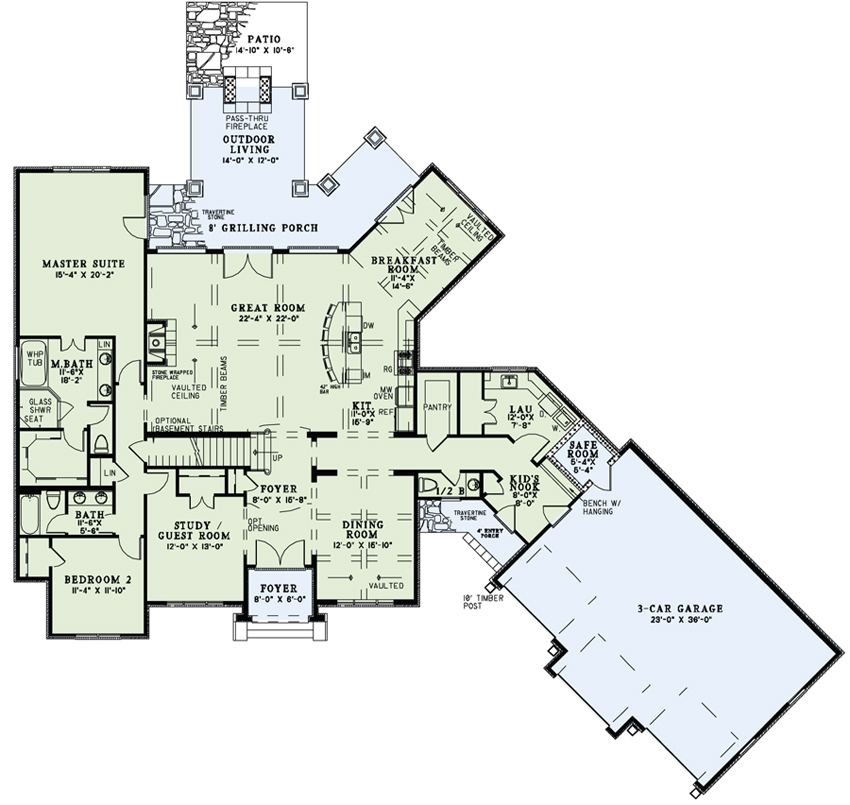 House Plan NDG 1424 Main Floor