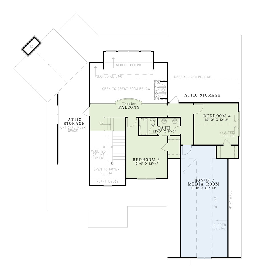 House Plan NDG 1272 Upper Floor