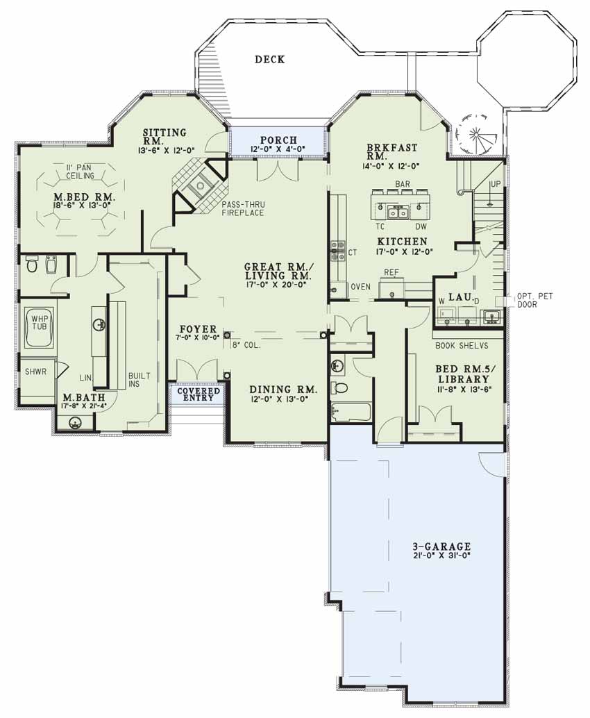 House Plan NDG 100 Main Floor