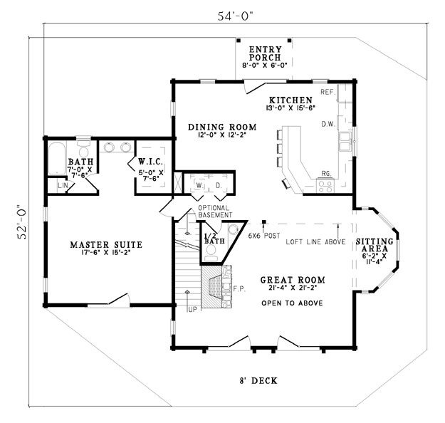House Plan NDG B1013 Main Floor