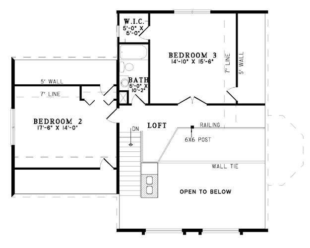 House Plan NDG B1013 Upper Floor