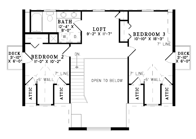 House Plan NDG B1065 Upper Floor