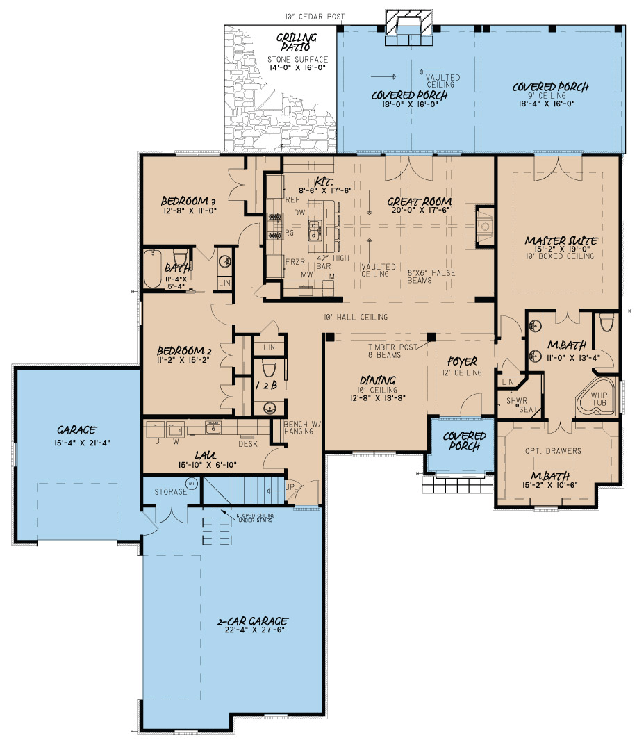 House Plan MEN 5009 Main Floor