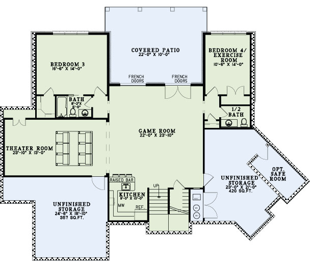 House Plan NDG 1496 Basement