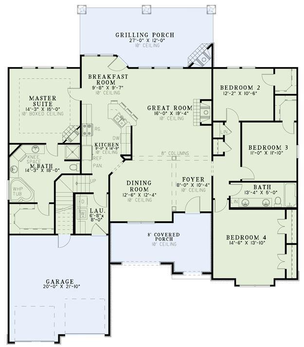 House Plan NDG 1335 Main Floor