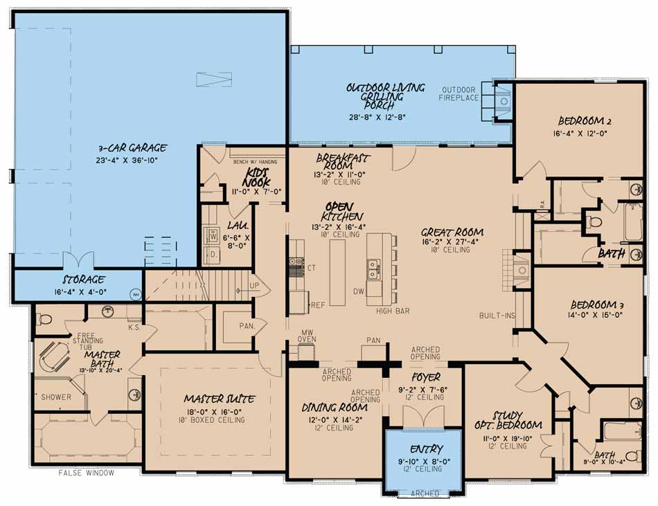 House Plan MEN 5027 Main Floor