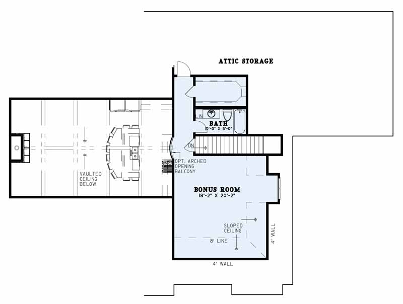 House Plan NDG 1498 Bonus Room